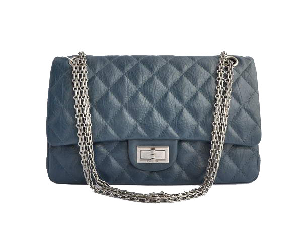AAA Cheap Chanel Jumbo Flap Bags A28668 Blue Silver On Sale